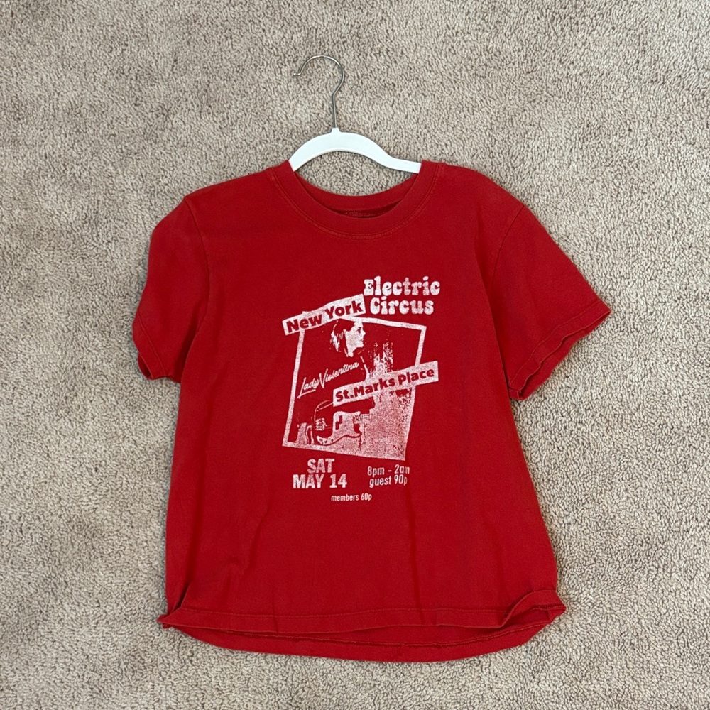 Brandy Melville Red Graphic Tee